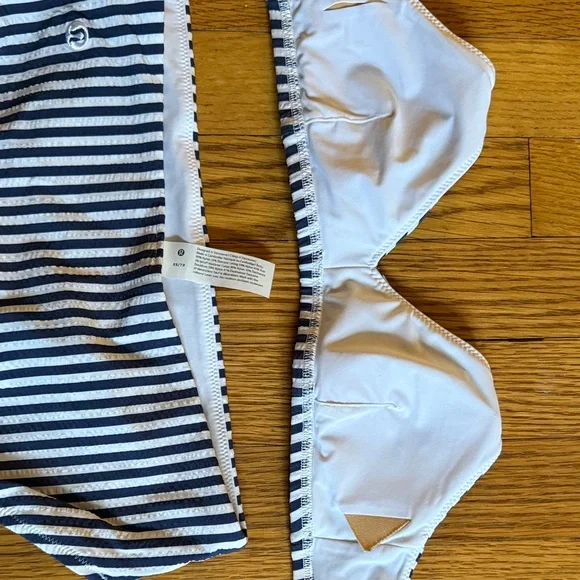 Lululemon Athletica Navy and White Striped Bikini - Picture 5 of 6